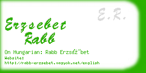 erzsebet rabb business card